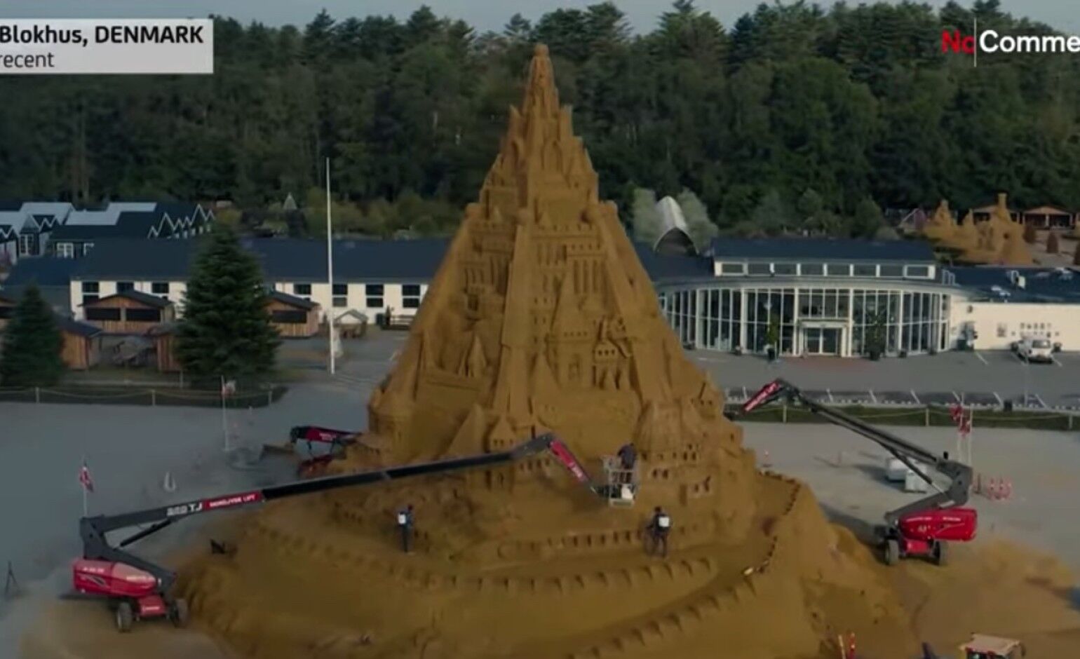 World’s tallest sandcastle sculpted at 69 feet
